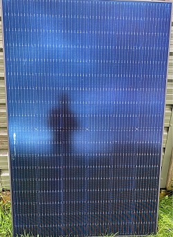 Single solar panel appr. 1.1m by 1.8m , max output 420 watts