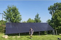 solar panels in garden